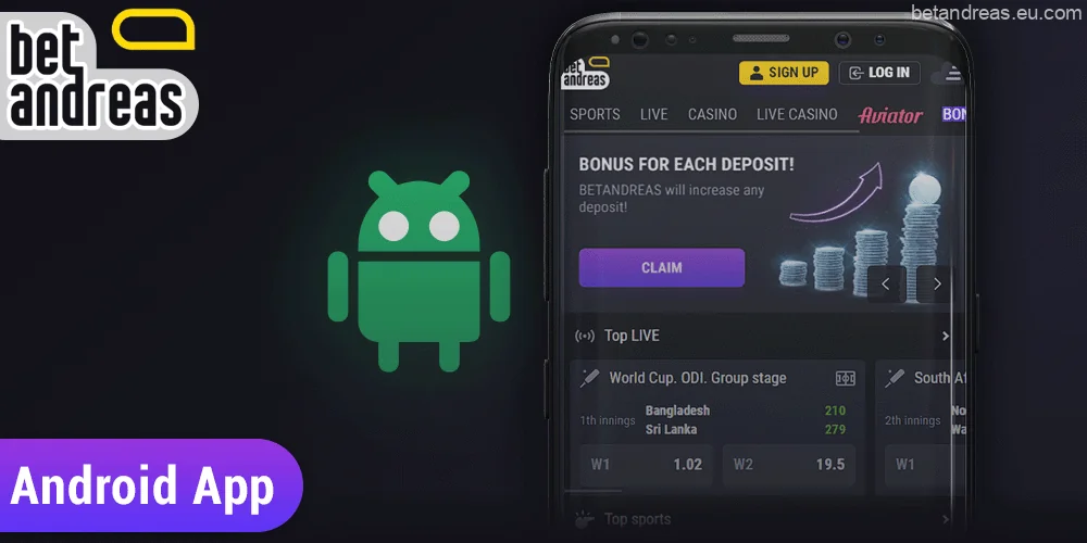 Betandreas betting app for Android