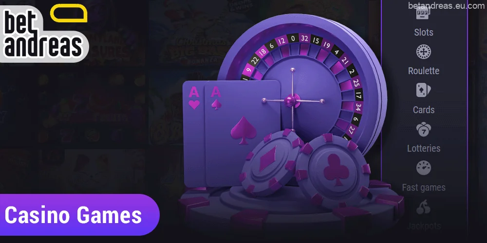 Сasino games are on Betandreas website