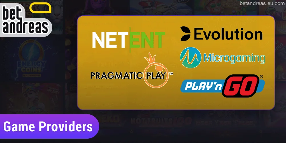 Game suppliers at Betandreas casino in Bangladesh