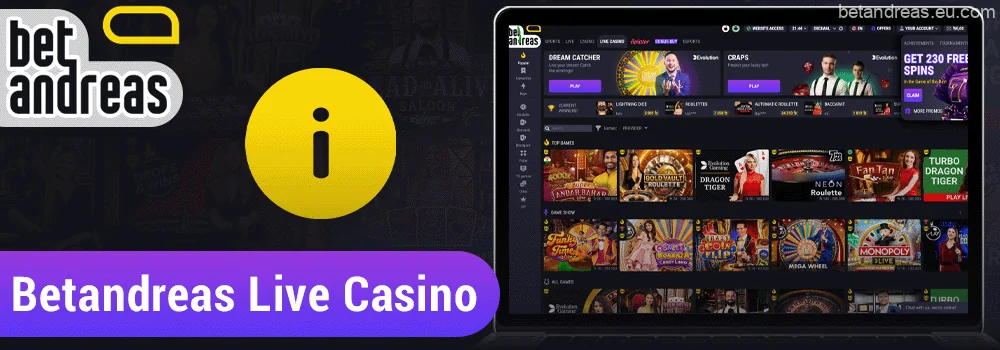 Information about Live Casino at Betandreas