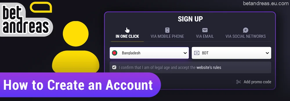 How to create your account in Betandreas