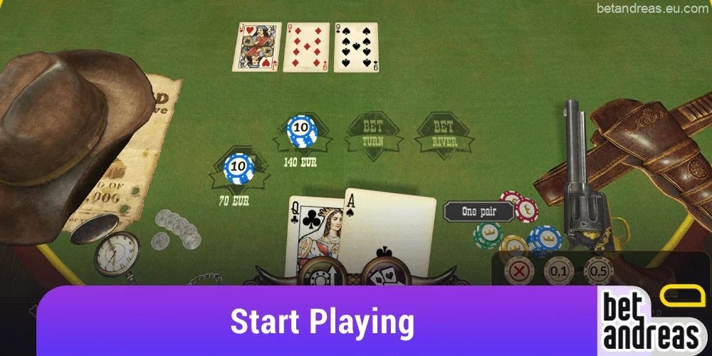 Start your Poker game on Betandreas