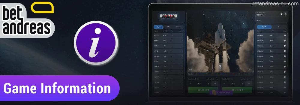 Information about Rocketon game on Betandreas in Bangladesh