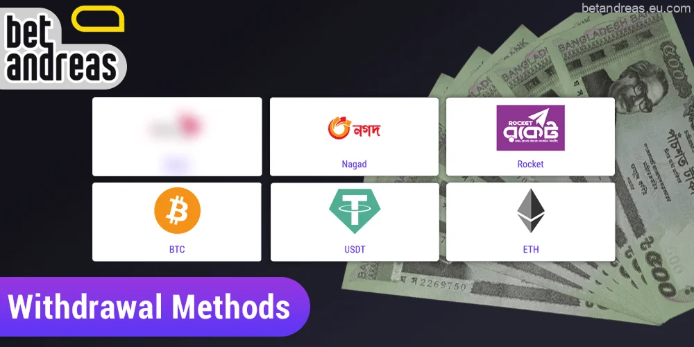 Withdrawal options from Betandreas to Bangladesh